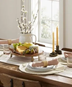 Hearth & Hand With Magnolia 12" Wood & Brass Round Footed Serving Stand - Hearth & Hand™ with Magnolia