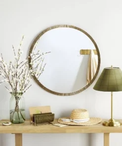 Hearth & Hand With Magnolia 23" Plaid Shade Metal Table Lamp Brass/Green - Hearth & Hand™ with Magnolia -Hearth Shop GUEST 0f3928f0 3124 48e4 8f35 c58076e96abb