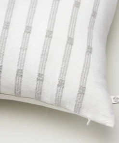 Hearth & Hand With Magnolia 14"x20" Textured Rail Stripe Lumbar Throw Pillow Cream/Light Gray - Hearth & Hand™ with Magnolia -Hearth Shop GUEST 10a65083 ee65 4ed9 bfa3 805af5c60af6