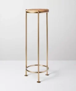 Hearth & Hand With Magnolia Wood & Brass Round Plant Stand - Hearth & Hand™ with Magnolia -Hearth Shop GUEST 10ae40c3 7015 4f42 a93b 1a1d3005f1b2