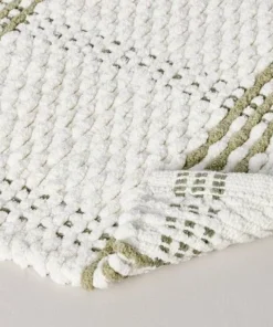 Hearth & Hand With Magnolia 20"x32" Open Plaid Bath Rug Green/Cream - Hearth & Hand™ with Magnolia -Hearth Shop GUEST 1880fe11 0f14 41f4 b165 580db8ba39b3