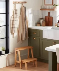 Hearth & Hand W/Magnolia Furniture Wood Kitchen Step Stool Natural - Hearth & Hand™ with Magnolia