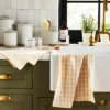 Hearth & Hand With Magnolia Modern Rim Stoneware Kitchen Sink Caddy Cream/Clay - Hearth & Hand™ with Magnolia