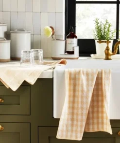 Hearth & Hand With Magnolia Modern Rim Stoneware Kitchen Sink Caddy Cream/Clay - Hearth & Hand™ with Magnolia