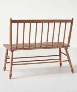 Hearth & Hand W/Magnolia Furniture Vintage Windsor Dining Bench - Aged Oak - Hearth & Hand™ with Magnolia -Hearth Shop GUEST 1a9c78c2 a4fe 4716 b21b 10adb0f2c173