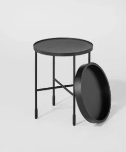 Hearth & Hand W/Magnolia Furniture Wood & Metal Accent Side Table - Black - Hearth & Hand™ with Magnolia -Hearth Shop GUEST 1bdbe248 62cb 43ab a481 cd02826c10da
