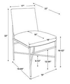 Hearth & Hand W/Magnolia Furniture Fabric & Metal Armless Dining Chair - Cream/Black - Hearth & Hand™ with Magnolia -Hearth Shop GUEST 1ff75f67 b6c2 4c9b b98d 12f73f34ca6f