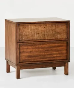 Hearth & Hand W/Magnolia Furniture Wood & Cane Transitional Nightstand - Hearth & Hand™ with Magnolia Natural -Hearth Shop GUEST 27e1b45f d228 494b a9ec 75b5bcedc7f2