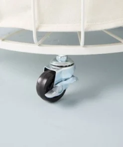 Hearth & Hand With Magnolia 24" Large Wire & Fabric Laundry Hamper Sour Cream - Hearth & Hand™ with Magnolia -Hearth Shop GUEST 2831e009 59a4 4564 bc81 73c55bee9db4