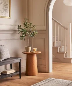 Hearth & Hand W/Magnolia Furniture Wooden Round Pedestal Accent Side Table - Hearth & Hand™ with Magnolia Natural