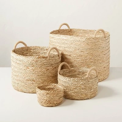 Hearth & Hand With Magnolia Braided Grass Storage Basket - Hearth & Hand™ with Magnolia 4 Hearth & Hand With Magnolia Braided Grass Storage Basket - Hearth & Hand™ with Magnolia - Image 2