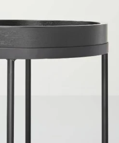 Hearth & Hand W/Magnolia Furniture Wood & Metal Accent Side Table - Black - Hearth & Hand™ with Magnolia -Hearth Shop GUEST 398b9ac5 fc9a 467a 9b32 9468b6a80411