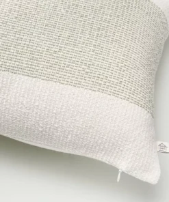 Hearth & Hand With Magnolia 12"x30" Center Color Block Lumbar Throw Pillow Cream/Sage Green - Hearth & Hand™ with Magnolia -Hearth Shop GUEST 3a8f9157 965a 4a9a af92 920c6d33d3b9
