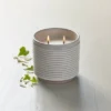 Hearth & Hand With Magnolia 2-Wick Ribbed Ceramic Ivy Jar Candle Light Gray 12oz - Hearth & Hand™ with Magnolia -Hearth Shop GUEST 3c8742e4 60d4 43b5 8ecd 7c4dbdd8e5f7