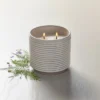 Hearth & Hand With Magnolia 2-Wick Ribbed Ceramic Bergamot Jar Candle Light Gray 12oz - Hearth & Hand™ with Magnolia