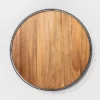 Hearth & Hand With Magnolia Wooden Lazy Susan with Metal Trim Brown/Black - Hearth & Hand™ with Magnolia -Hearth Shop GUEST 4603fb7c 7c8b 461c 95e8 cd1e4b02bfb8
