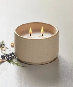 Hearth & Hand With Magnolia Hobnail Ceramic Lavender & Birch Jar Candle Beige - Hearth & Hand™ with Magnolia