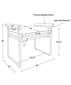 Hearth & Hand W/Magnolia Furniture Cushioned Metal & Wood Ottoman - Cream/Black - Hearth & Hand™ with Magnolia -Hearth Shop GUEST 4b4e74cd 3055 4331 b309 5e885f150be1