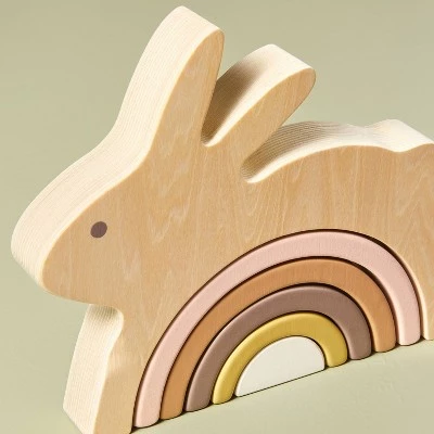 Hearth & Hand With Magnolia Toy Easter Bunny Wooden Block Stacker - Hearth & Hand™ with Magnolia 4 Hearth & Hand With Magnolia Toy Easter Bunny Wooden Block Stacker - Hearth & Hand™ with Magnolia - Image 2