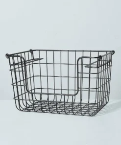 Hearth & Hand With Magnolia Stacking Wire Storage Basket Matte Black - Hearth & Hand™ with Magnolia -Hearth Shop GUEST 51760ad1 4cd5 42e5 ad63 e77e3d305d6d