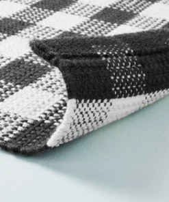 Hearth & Hand With Magnolia Textured Gingham Indoor/Outdoor Woven Area Rug Dark Gray/Cream - Hearth & Hand™ with Magnolia -Hearth Shop GUEST 59c84c51 ff59 41d4 aafd 9637c81802a5