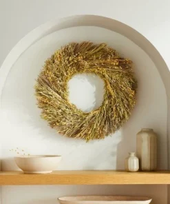 Hearth & Hand With Magnolia 21" Preserved Grass & Lino Wreath - Hearth & Hand™ with Magnolia