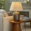 Hearth & Hand With Magnolia 22" Pleated Shade Ceramic Table Lamp Gray/Oatmeal - Hearth & Hand™ with Magnolia -Hearth Shop GUEST 69dabb5a eb90 423c 8370 497bc2731322