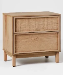 Hearth & Hand W/Magnolia Furniture Wood & Cane Transitional Nightstand - Hearth & Hand™ with Magnolia Natural -Hearth Shop GUEST 6c47a1ff ce6a 4448 9a6a 5cf9c0d54333