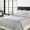 Hearth & Hand With Magnolia 16"x42" Slub Center Stripe Oversized Lumbar Bed Pillow - Hearth & Hand™ with Magnolia Jet Gray