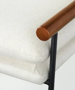 Hearth & Hand W/Magnolia Furniture Cushioned Metal & Wood Ottoman - Cream/Black - Hearth & Hand™ with Magnolia -Hearth Shop GUEST 6c785605 9961 44c5 a28d 224bc1a85324