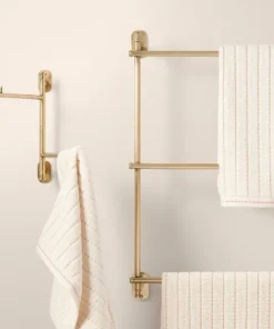 Hearth & Hand With Magnolia Wall-Mounted Brass Swivel Hand Towel Rack Antique Finish - Hearth & Hand™ with Magnolia -Hearth Shop GUEST 6d00560b 01b6 4058 9587 bbface94908c