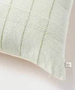Hearth & Hand With Magnolia 24"x24" Textural Multi-Stripe Square Throw Pillow Light Green - Hearth & Hand™ with Magnolia -Hearth Shop GUEST 805bb1e2 2c32 473c 9f7d 12fd4e868a23