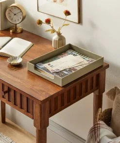 Hearth & Hand With Magnolia Brass Pedestal Table Clock Antique Finish - Hearth & Hand™ with Magnolia