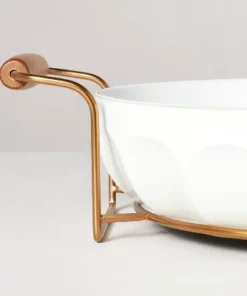 Hearth & Hand With Magnolia 3qt Oven-to-Table Fluted Stoneware Round Baking Dish with Cradle Carrier Cream - Hearth & Hand™ with Magnolia -Hearth Shop GUEST 946b3778 a0ff 4ff7 bb95 3c491bb7f6bb