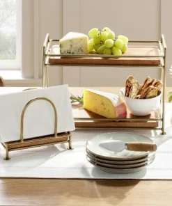 Hearth & Hand With Magnolia Wood & Brass Napkin Holder - Hearth & Hand™ with Magnolia