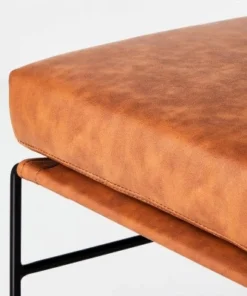 Hearth & Hand W/Magnolia Furniture Faux Leather & Metal Ottoman - Black/Brown - Hearth & Hand™ with Magnolia -Hearth Shop GUEST 9b2658c7 b78e 41a8 8113 32d4e62b9ca2