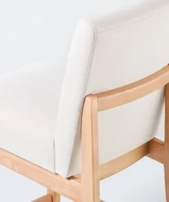 Hearth & Hand W/Magnolia Furniture Upholstered Natural Wood Slipper Counter Stool - Hearth & Hand™ with Magnolia Gray/cream -Hearth Shop GUEST aa366b92 610e 4c17 a181 5d290cbb7917