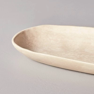 Hearth & Hand With Magnolia 8"x19" Artisan Handcrafted Decorative Oval Tray Cream - Hearth & Hand™ with Magnolia 4 Hearth & Hand With Magnolia 8"x19" Artisan Handcrafted Decorative Oval Tray Cream - Hearth & Hand™ with Magnolia - Image 2