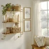 Hearth & Hand With Magnolia Wood & Brass Decorative 3-Tier Wall Shelf - Hearth & Hand™ with Magnolia -Hearth Shop GUEST aee7513e 4b23 48c2 a477 63041e3be689
