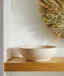 Hearth & Hand With Magnolia 10" Artisan Handcrafted Decorative Round Bowl Cream - Hearth & Hand™ with Magnolia