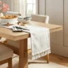 Hearth & Hand With Magnolia 14"x72" Pebble Textured Woven Table Runner Cream - Hearth & Hand™ with Magnolia