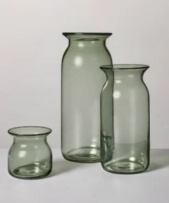 Hearth & Hand With Magnolia Green Glass Decorative Flared Bouquet Vase - Hearth & Hand™ with Magnolia -Hearth Shop GUEST bfae92d8 aa0d 49b9 9bd9 f930eb599ad2