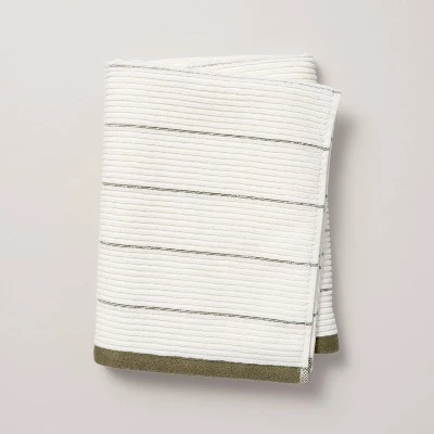 Hearth & Hand With Magnolia Ribbed Terry Bath Towels Cream/Green - Hearth & Hand™ with Magnolia 7 Hearth & Hand With Magnolia Ribbed Terry Bath Towels Cream/Green - Hearth & Hand™ with Magnolia - Image 5