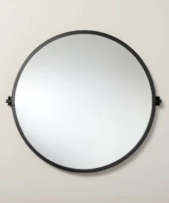 Hearth & Hand With Magnolia 30" Round Bathroom Vanity Pivot Mirror - Hearth & Hand™ with Magnolia Black Finish -Hearth Shop GUEST cddb43a4 788f 400f a436 785817706344
