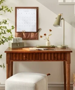 Hearth & Hand With Magnolia Canvas Pouch 2024-2025 Wall Calendar Brown/White - Hearth & Hand™ with Magnolia