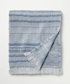 Hearth & Hand With Magnolia Textured Rib Stripe Dobby Throw Blanket - Hearth & Hand™ with Magnolia Vintage Blue -Hearth Shop GUEST dca2a50d ff10 457f be3f 4a7da5fd7f4f