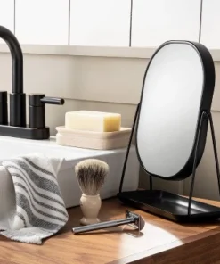Hearth & Hand With Magnolia Metal Vanity Flip Mirror with Tray Black - Hearth & Hand™ with Magnolia