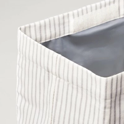 Hearth & Hand With Magnolia Ticking Stripe Waxed Canvas Lunch Bag Gray/Cream - Hearth & Hand™ with Magnolia 4 Hearth & Hand With Magnolia Ticking Stripe Waxed Canvas Lunch Bag Gray/Cream - Hearth & Hand™ with Magnolia - Image 2