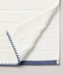 Hearth & Hand With Magnolia Grid Weave Terry Bath Towel Cream/Blue - Hearth & Hand™ with Magnolia -Hearth Shop GUEST f13f182f b20c 4c7a b554 63f2059106f4