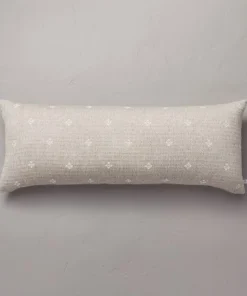 Hearth & Hand With Magnolia 14"x36" Diamond Jacquard Lumbar Bed Pillow - Hearth & Hand™ with Magnolia Brown -Hearth Shop GUEST f60aa97b 577f 4354 a8be 7f900aba507f